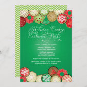 クリスマスケーキ交換パーティーのご招待 招待状 (正面/裏面)