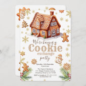 クリスマスケーキ交換パーティーのご招待 招待状 (正面/裏面)