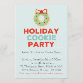 クリスマスケーキ交換パーティーのご招待 招待状