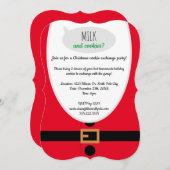 クリスマスケーキ交換パーティーの招待状テンプレート 招待状 (正面/裏面)