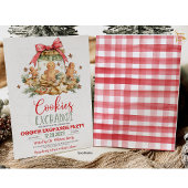 クリスマスケーキ交換パーティーの招待状 ホリデーシーズンのお菓子 招待状