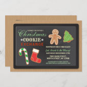 クリスマスケーキ交換パーティー 木材 クリスマス招待状 招待状 (正面/裏面)