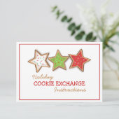 クリスマスケーキ交換会のホリデー招待状 招待状 (スタンド正面)