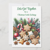 クリスマスケーキ交換会の招待状 招待状 (正面)