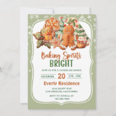 クリスマスケーキ交換会 楽しい雰囲気を満喫 招待状 (正面)