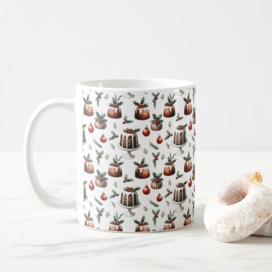 クリスマスケーキ柄 コーヒーマグカップ (ドーナツ)