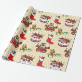 クリスマスケーキ ラッピングペーパー (アンロールド)
