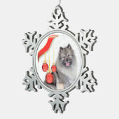 クリスマスケージョンド スノーフレークピューターオーナメント (右)