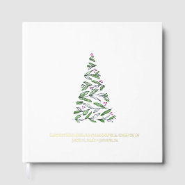 クリスマスゲストブックウォーターカラーツリー ゲストブック