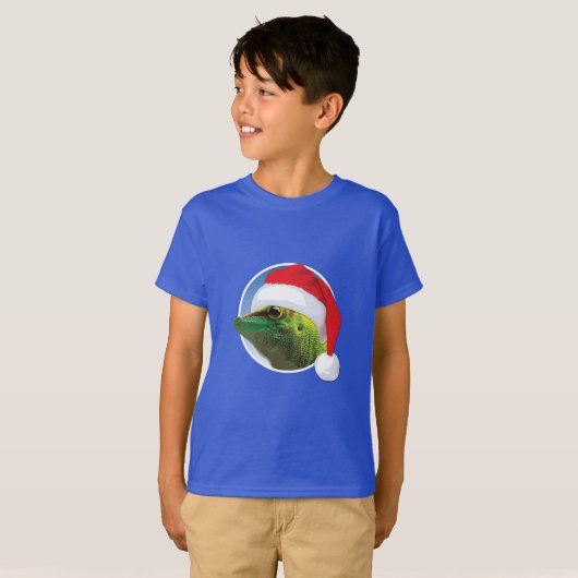 クリスマスゲッコ – キッズの基本Tシャツ Tシャツ (正面フル)