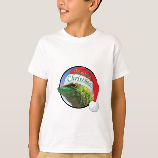 クリスマスゲッコ – キッズの基本Tシャツ Tシャツ (正面)