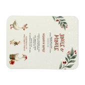 クリスマスゲーセンジンルミングルパーティの招待状 マグネット (横)