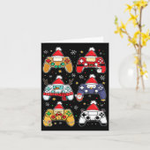 クリスマスゲーマーコントローラークリスマスゲーミングメンボーイズキ カード (黄色い花)