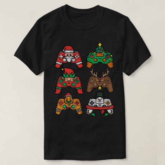 クリスマスゲーマーコントローラークリスマスゲーミングメンボーイズキ Tシャツ (デザイン正面)