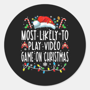 クリスマスゲーマー遊でビデオゲームをする可能性が最も高い ラウンドシール