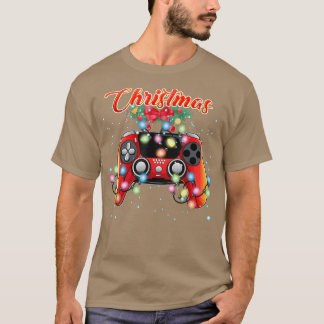 クリスマスゲーマー、イデオゲームコソールクリスマスライトT-Sh Tシャツ