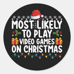 クリスマスゲーミ遊ンでビデオゲームをする可能性が最も高い ラウンドシール