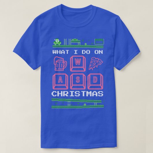 クリスマスゲームで私が何をするかスパイエレンピザビア1 Tシャツ (デザイン正面)