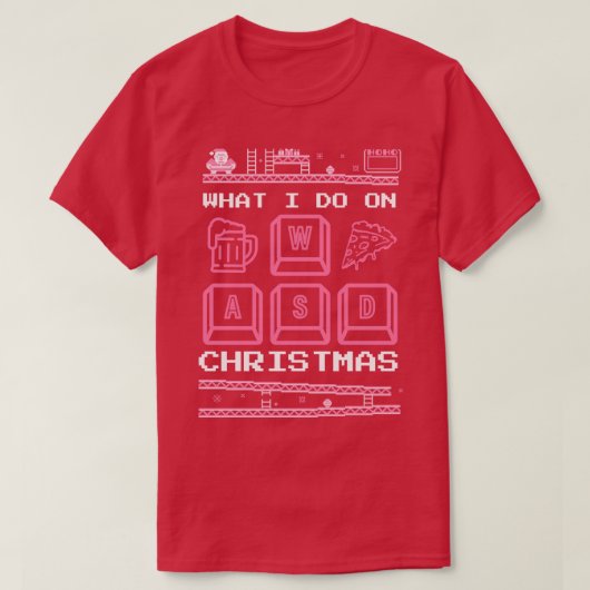 クリスマスゲームで私が行うことスパイエレンピザビア Tシャツ (デザイン正面)