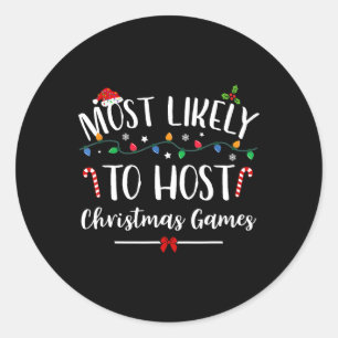 クリスマスゲームのおもしろいファミリーChrをホストする可能性が最も高い ラウンドシール
