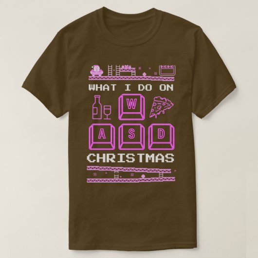 クリスマスゲームピザワ遊インで私が行うこと Tシャツ (デザイン正面)