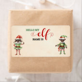 クリスマスゲームラベルとは小妖精や小人 ラベル (インサイチュ)