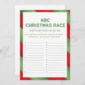 クリスマスゲーム – 編集不可 –  招待状 (正面/裏面)