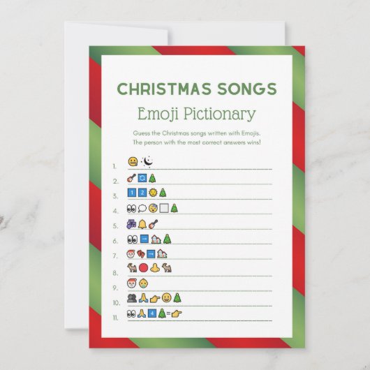 クリスマスゲーム – 編集不可 –  招待状 (正面)