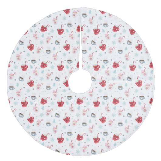 クリスマスコアカップとキャンディカン フリース ツリースカート (正面)