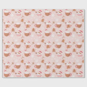 クリスマスコアカップ&ジンジャーブレッドCookie ラッピングペーパー (フラット)