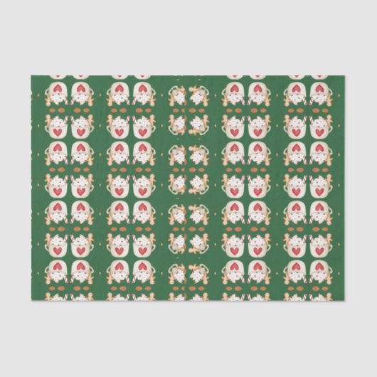 クリスマスコアジオメトリック抽象デザイン 薄葉紙 (正面)