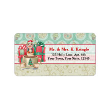 クリスマスコアペンギン住所 シール