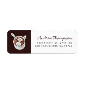 クリスマスコアマーシュマロ差出人住所ラベル ラベル (正面)