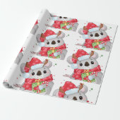 クリスマスコアラとイヤーマフ ラッピングペーパー (アンロールド)