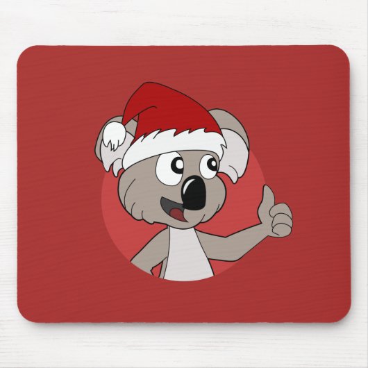 クリスマスコアラのキャラクター マウスパッド (正面)