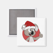 クリスマスコアラは漫画のマグネットを持つ マグネット (正面/裏面)