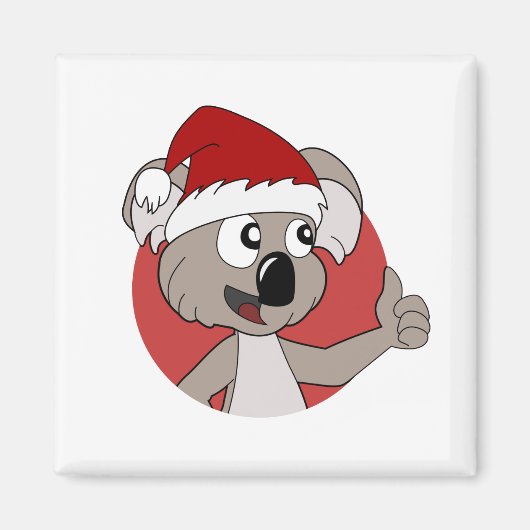 クリスマスコアラは漫画のマグネットを持つ マグネット (正面)