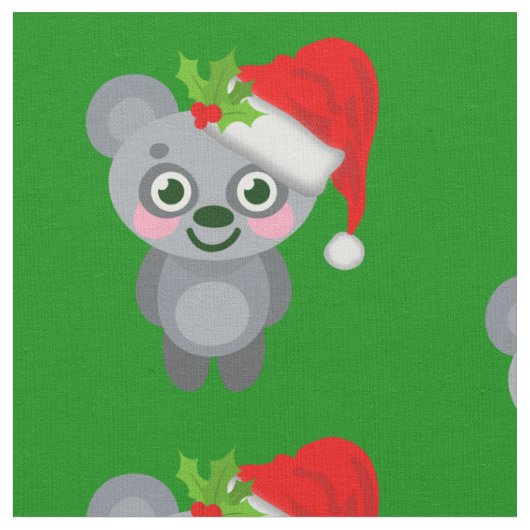 クリスマスコアラサンタクロース ファブリック (クローズアップ)