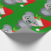 クリスマスコアラサンタクロース ラッピングペーパー (角)