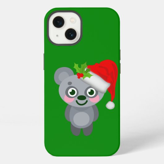クリスマスコアラサンタクロース iPhoneケース (裏面)