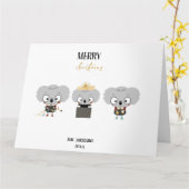 クリスマスコアラス カード (黄色い花)