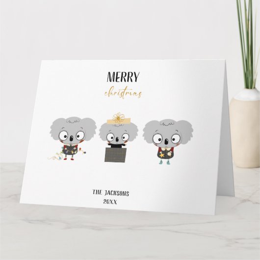 クリスマスコアラス カード (正面)