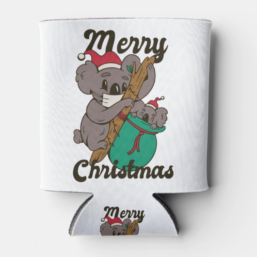 クリスマスコアラママ 缶クーラー (正面)