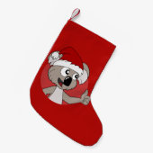 クリスマスコアラ漫画の小さなクリスマスストッキング スモールクリスマスストッキング (正面 (吊り時))