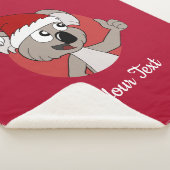 クリスマスコアラ漫画シェルパ毛布 シェルパブランケット (3/4)