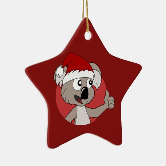 クリスマスコアラ漫画セラミックオーナメント セラミックオーナメント (右)