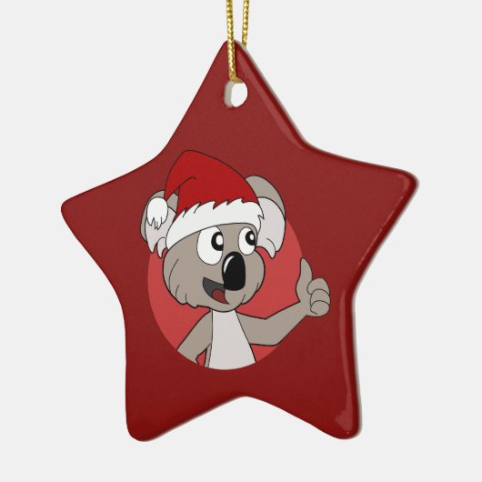 クリスマスコアラ漫画セラミックオーナメント セラミックオーナメント (左)