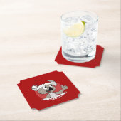 クリスマスコアラ漫画ボタン ペーパーコースター (インサイチュ)