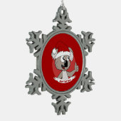 クリスマスコアラ漫画 スノーフレークピューターオーナメント (左)