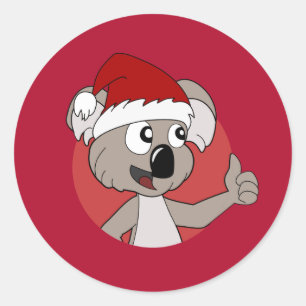 クリスマスコアラ漫画 ラウンドシール